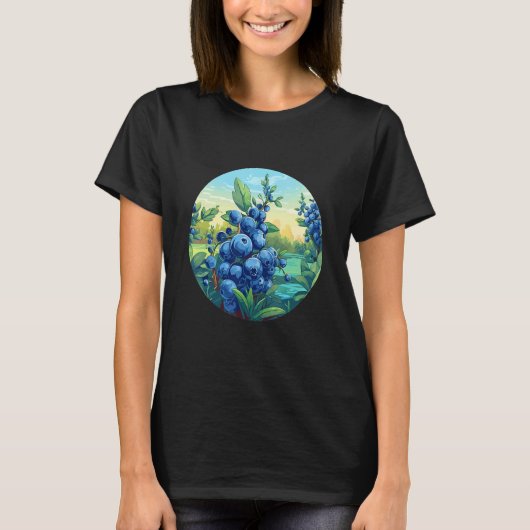 Blueberries Fruit Blueberries Fruit Vegan Garden 1 T-Shirt (Vorderseite)