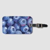 Blueberries | Fruit Watercolor Painted Gepäckanhänger (Vorderseite (Horizontal))