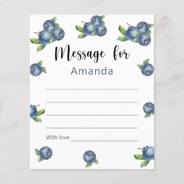 Blueberries Geburtstagszeitkapsel (Vorderseite)