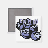 Blueberries Go Wild Magnet (Vorderseite/Rückseite)