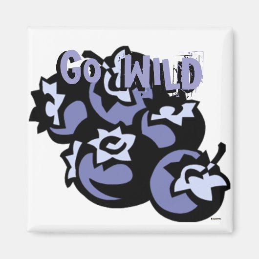 Blueberries Go Wild Magnet (Vorne)