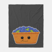 Blueberries Illustration Novelty Fleecedecke (Vorderseite)