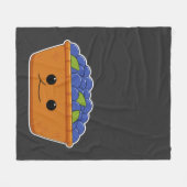 Blueberries Illustration Novelty Fleecedecke (Vorderseite (Horizontal))