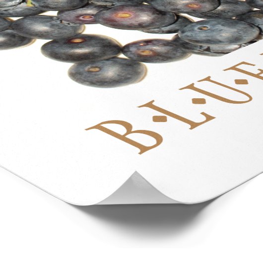 Blueberries Kitchen Art Poster (Ecke)