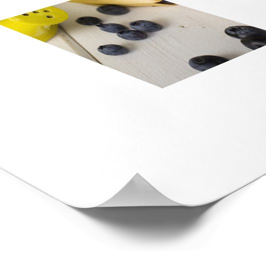 Blueberries Kitchen Art Poster (Ecke)