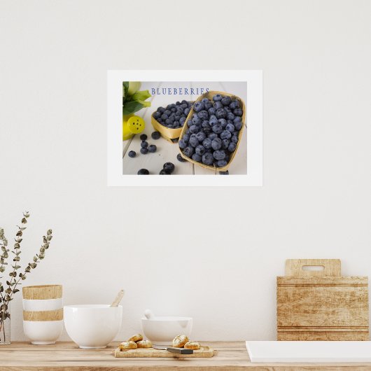 Blueberries Kitchen Art Poster (Küche)