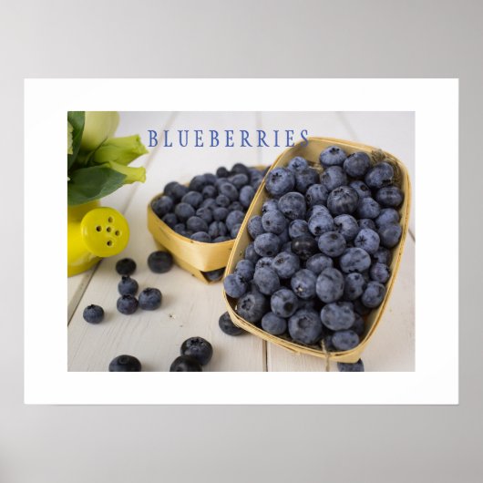 Blueberries Kitchen Art Poster (Vorne)