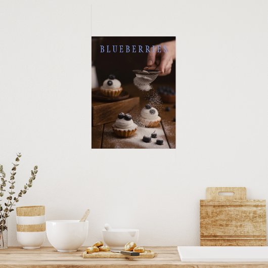 Blueberries Kitchen Art Poster (Küche)