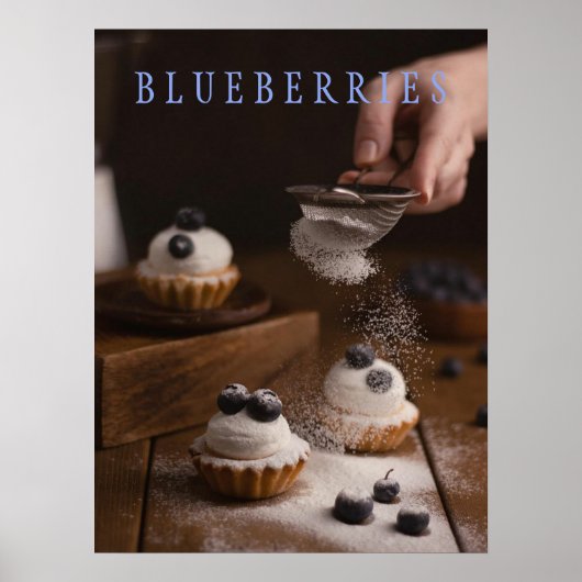 Blueberries Kitchen Art Poster (Vorne)
