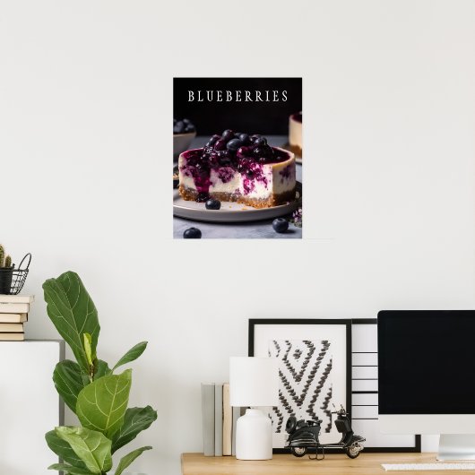 Blueberries Kitchen Art Poster (Heimbüro)