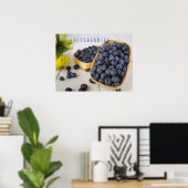 Blueberries Kitchen Art Poster (Heimbüro)
