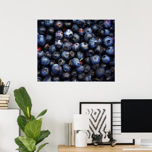 Blueberries-Leinwand Poster (Heimbüro)