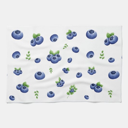 Blueberries Muster Geschirrtuch (Horizontal)