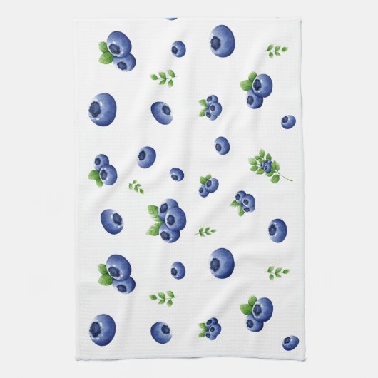 Blueberries Muster Geschirrtuch (Vertikal)