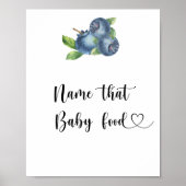 Blueberries - Name für Babynahrung Poster (Vorne)