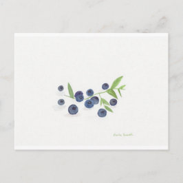Blueberries Obstküche Dekoration Postkarte