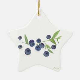 Blueberries Obstküche Küche Aquarellfarben rustika Keramik Ornament