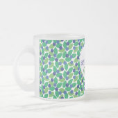 Blueberries Pattern Modern Green Blue Customize. Mattglastasse (Links)