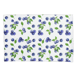 Blueberries Pattern Watercolor Vintage Cute Berry Kissenbezug