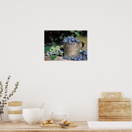 Blueberries Poster Print (Küche)