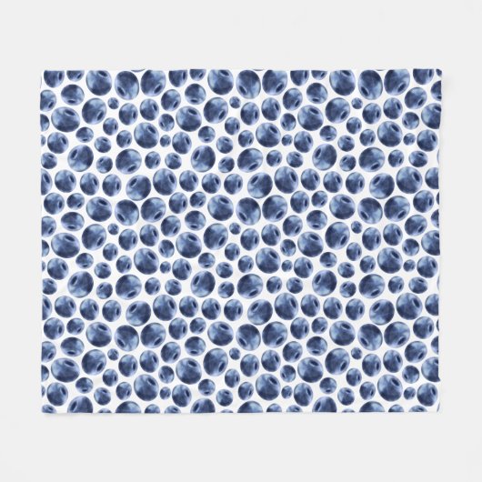 Blueberries Print Frucht Muster Fleecedecke (Vorderseite (Horizontal))