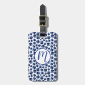 Blueberries Print Frucht Muster Gepäckanhänger (Vorderseite vertikal)