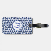 Blueberries Print Frucht Muster Gepäckanhänger (Rückseite horizontal)