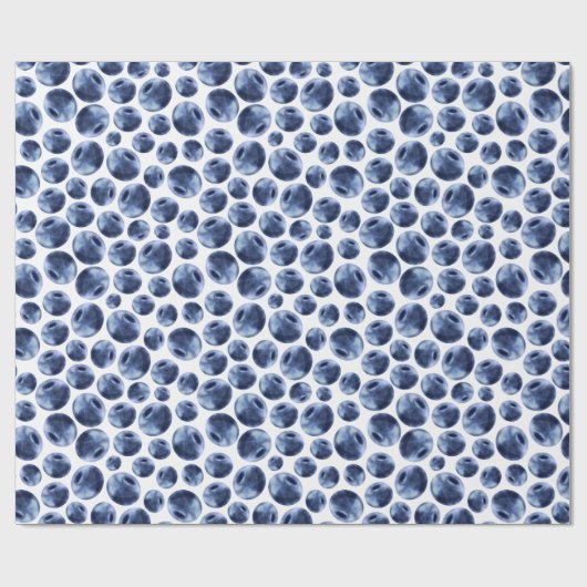 Blueberries Print Frucht Muster Geschenkpapier (Flach)