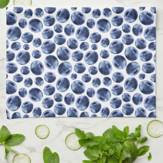 Blueberries Print Frucht Muster Geschirrtuch (Gefaltet)