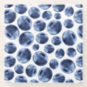 Blueberries Print Frucht Muster Glasuntersetzer (Vorderseite)