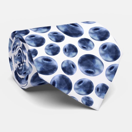 Blueberries Print Frucht Muster Krawatte (Gerollt)