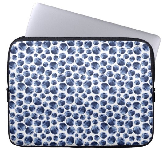 Blueberries Print Frucht Muster Laptopschutzhülle (Vorderseite)