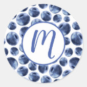 Blueberries Print Frucht Muster Runder Aufkleber (Vorderseite)