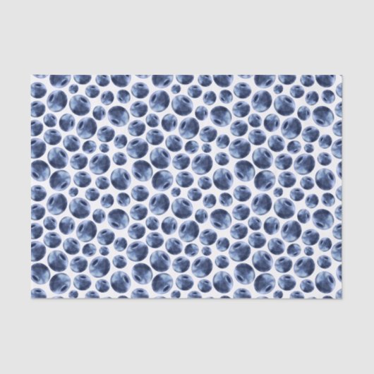 Blueberries Print Frucht Muster Seidenpapier (Vorderseite)