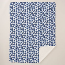 Blueberries Print Frucht Muster Sherpadecke