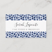Blueberries Print Frucht Muster Visitenkarte (Vorderseite)
