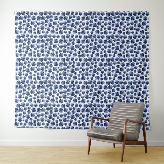 Blueberries Print Frucht Muster Wandteppich (Beispiel (Horizontal))