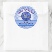 Blueberries Runder Aufkleber (Tasche)