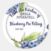 Blueberries Runder Aufkleber (Vorderseite)