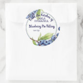 Blueberries Runder Aufkleber (Tasche)