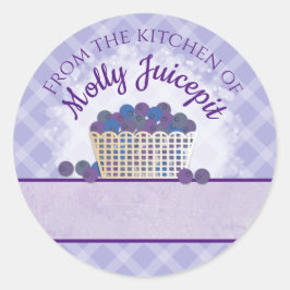 Blueberries Runder Aufkleber