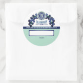 Blueberries Runder Aufkleber (Tasche)