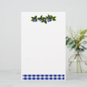 Blueberries Stationery Briefpapier (Stehend Vorderseite)
