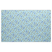 Blueberries Stemmed Blätter Sky Blue Background Stoff (Yard (91,4 cm))