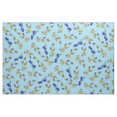 Blueberries Stemmed Blätter Sky Blue Background Stoff (Fat Quarter (45,7 x 55,9 cm))