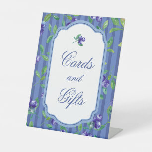 Blueberries Sweet Cards Geschenke Babydusche Sockelschild