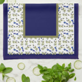 Blueberries über Küchentücher an der Weingrenze (Gefaltet)