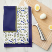 Blueberries über Küchentücher an der Weingrenze (Viertel Falte)