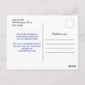 Blueberries und Foliage Wedding speichern das Datu Postkarte (Rückseite)