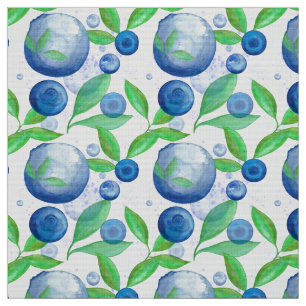 Blueberries Watercolor Pattern Küche Stoff